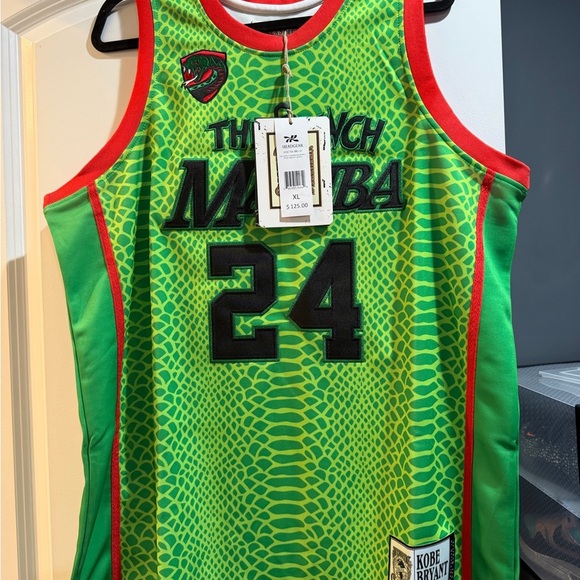 Kobe Bryant Green Mamba Grinch Basketball Jersey XL - Picture 3 of 5